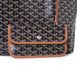 Goyard Saint Louis GM Tote Bag Black Tan