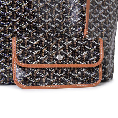 Goyard Saint Louis GM Tote Bag Black Tan