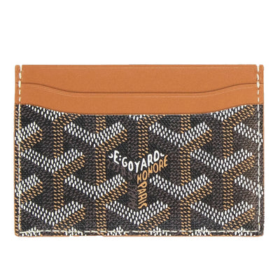 Goyard Saint Sulpice Black Tan Card Holder