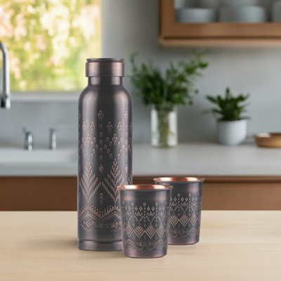 Copper Elegante Bottle Gift Set (Milton)