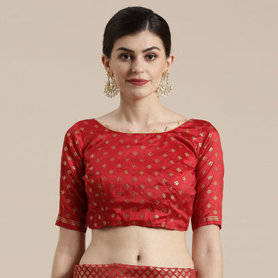 graceful-cream-red-colored-festive-wear-geomatric-foli-print-patola-silk-saree-57326