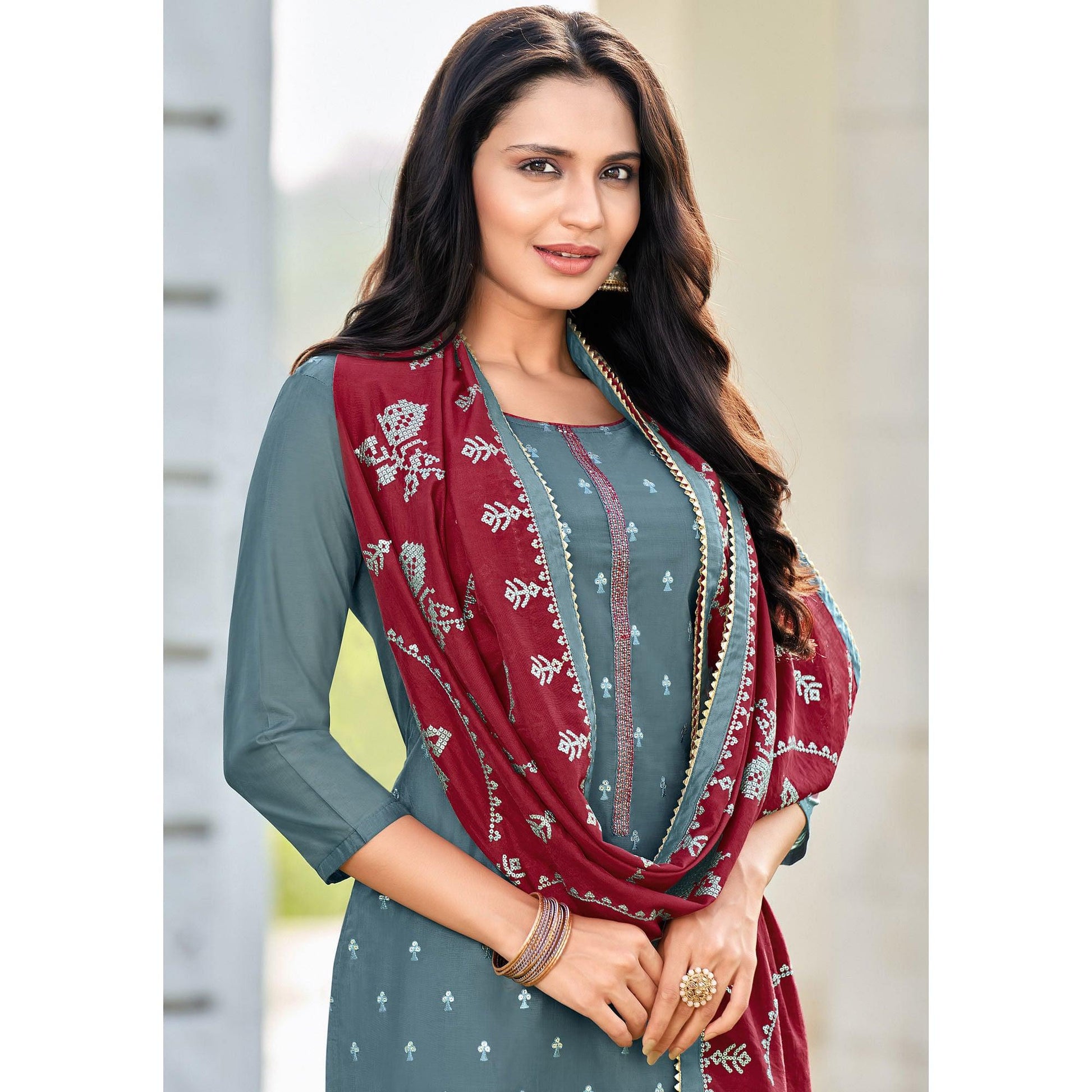 graceful-dark-grey-colored-festive-wear-embroidered-pure-viscose-dress-material-97939