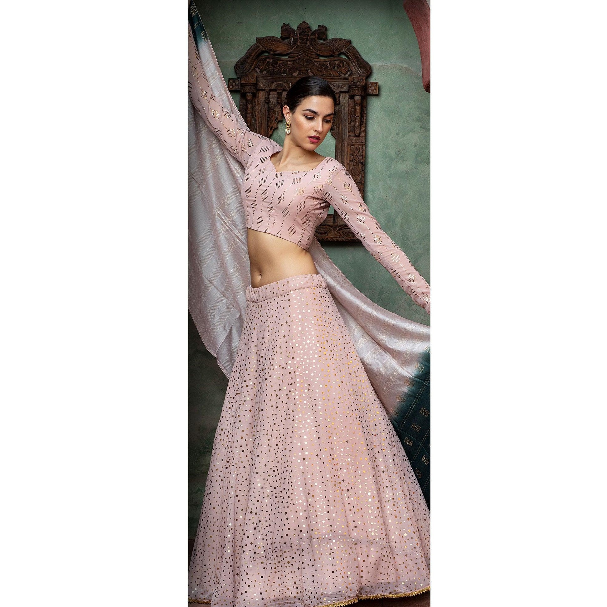 graceful-dusty-pink-coloured-festive-wear-fancy-sequence-work-georgette-lehenga-choli-92578