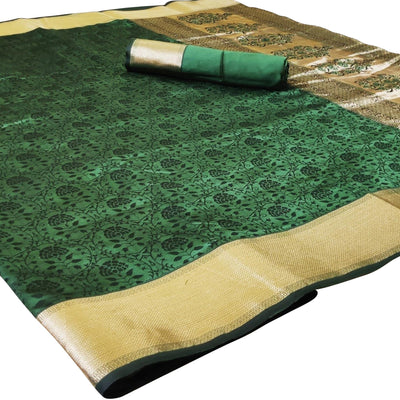 graceful-green-colored-festive-wear-woven-heavy-silk-saree-69922