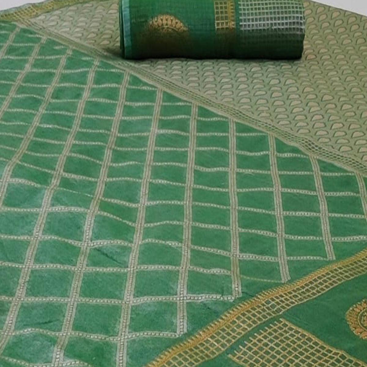 graceful-green-colored-festive-wear-woven-jacquard-saree-98216