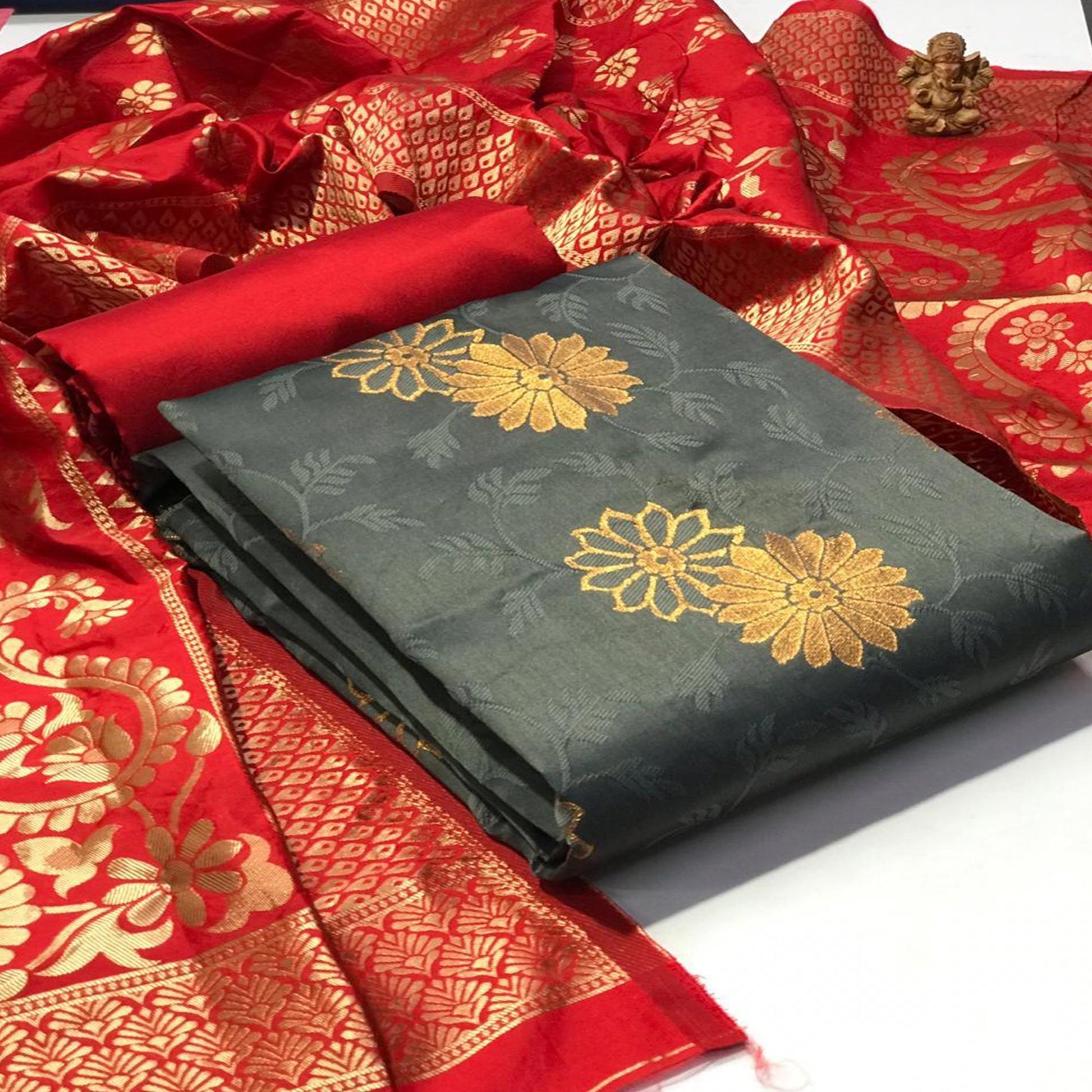 graceful-grey-colored-festive-wear-banarasi-silk-dress-material-79005