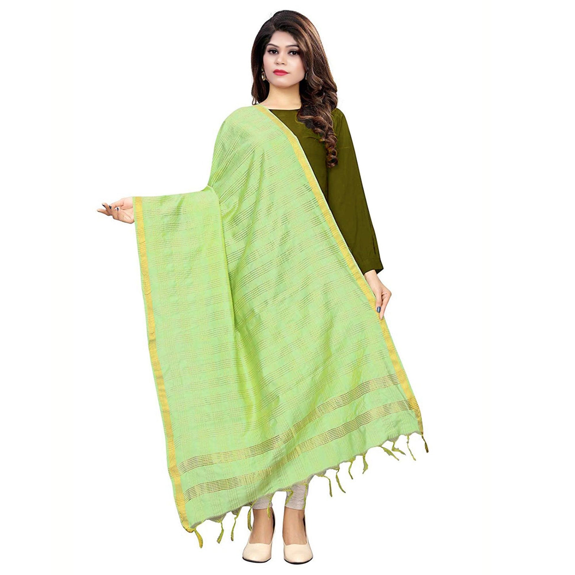 graceful-light-green-colored-festive-wear-cotton-silk-dupatta-45191