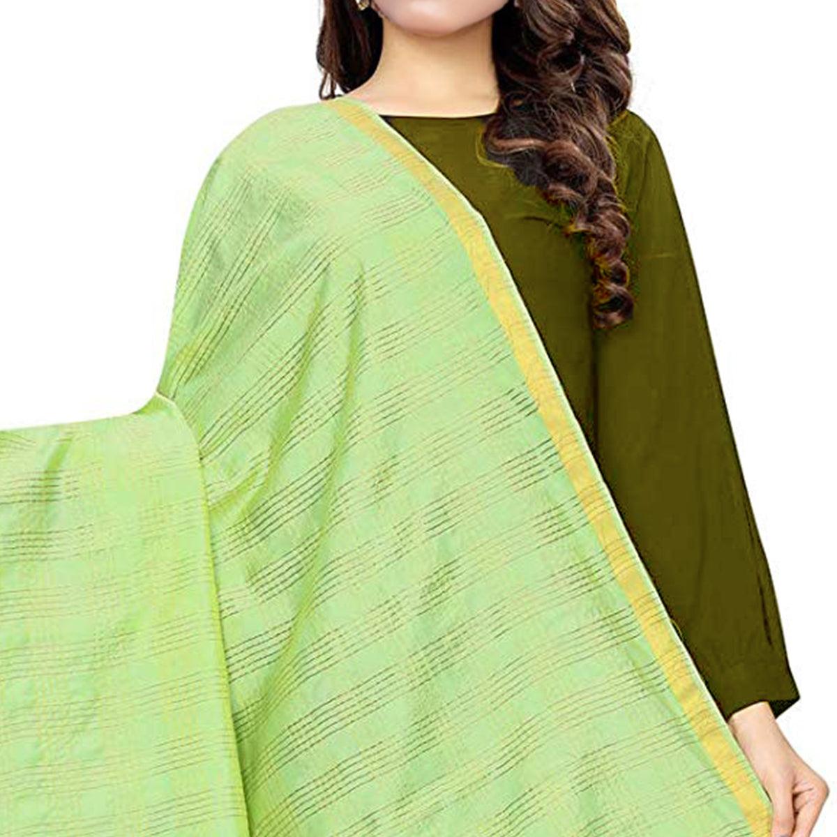 graceful-light-green-colored-festive-wear-cotton-silk-dupatta-45191