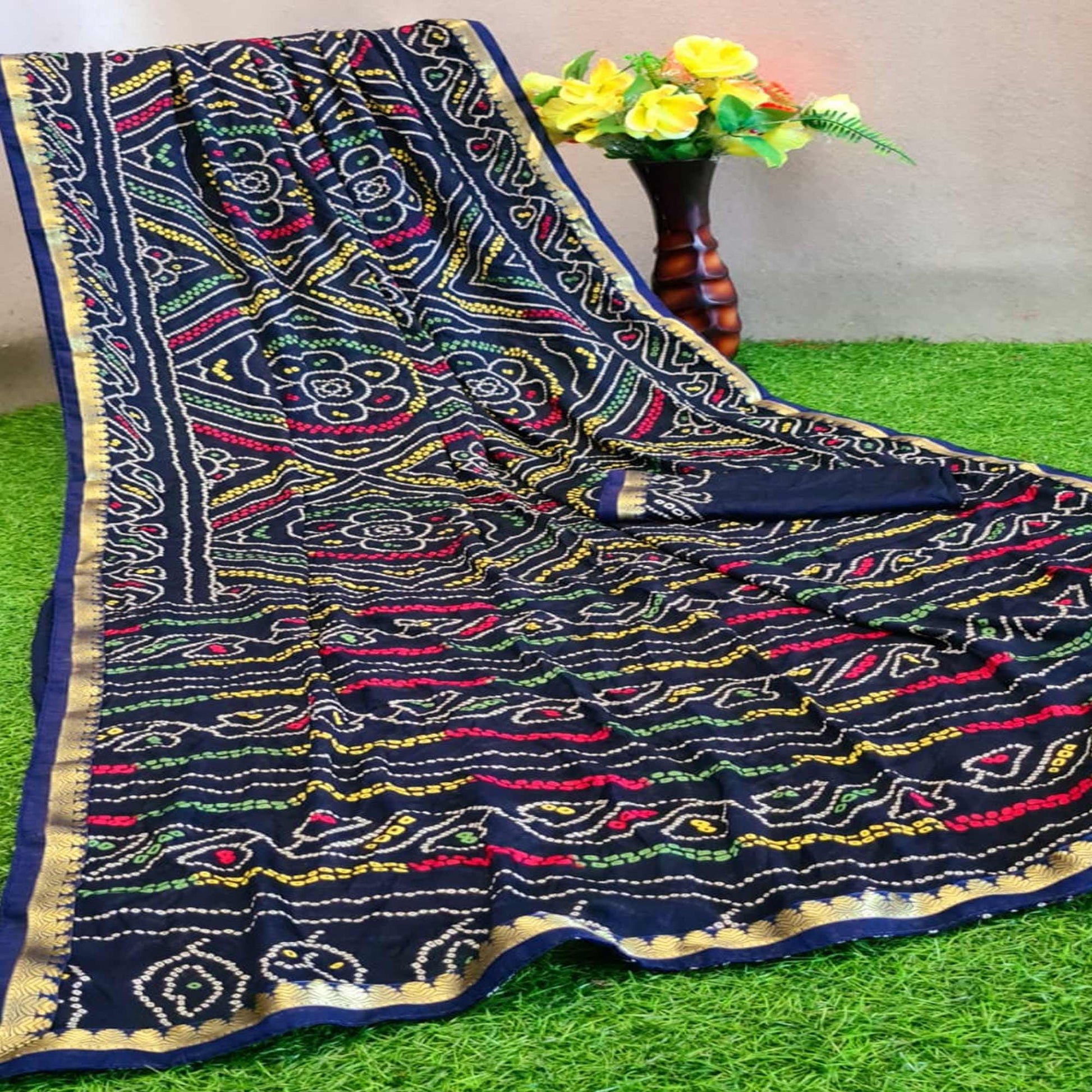 graceful-navy-blue-colored-festive-wear-woven-moss-georgette-saree-83795