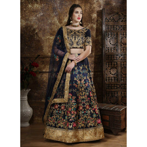 graceful-navy-blue-colored-party-wear-embroidered-thai-silk-lehenga-choli-71067