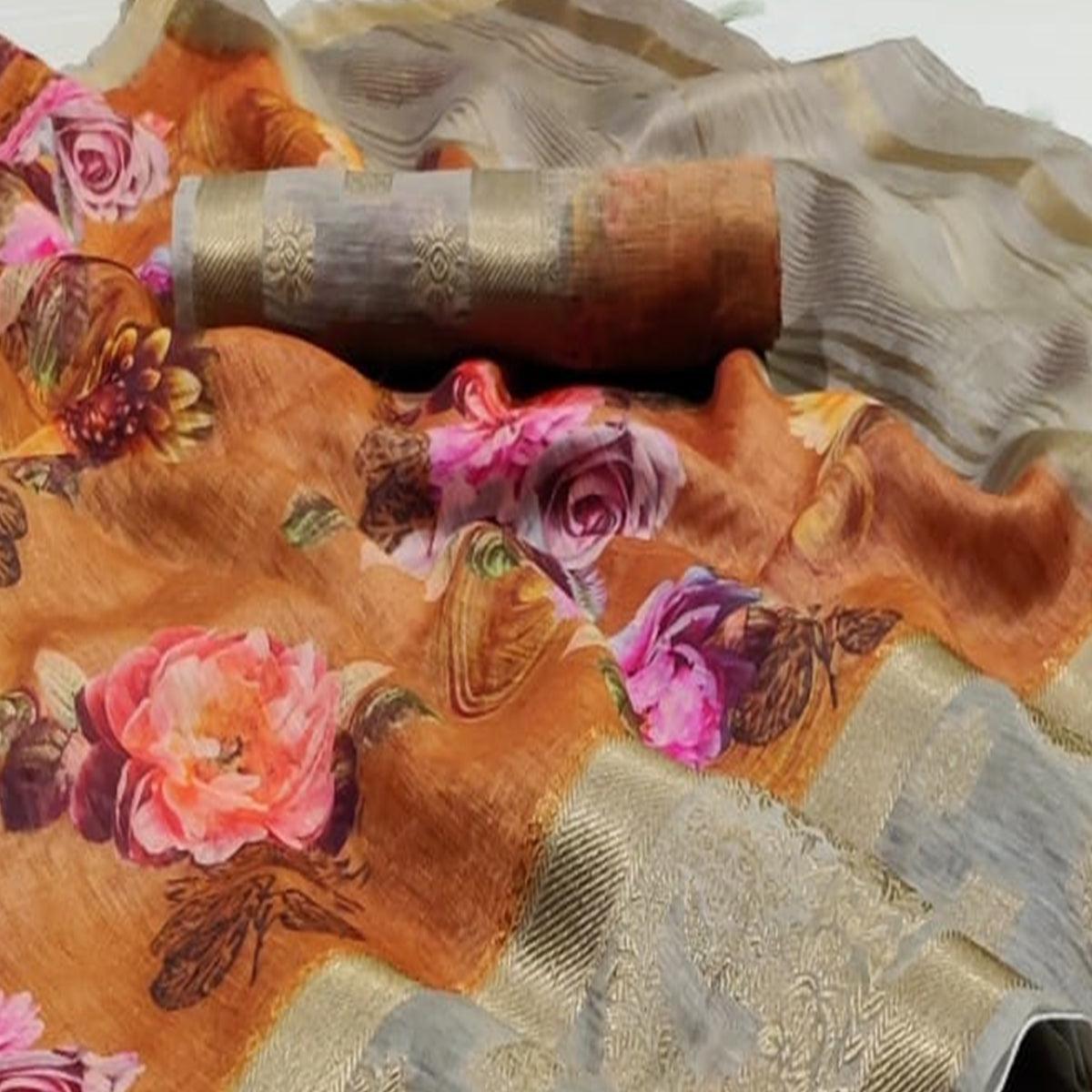 graceful-orange-colored-festive-wear-woven-banarasi-silk-saree-97384