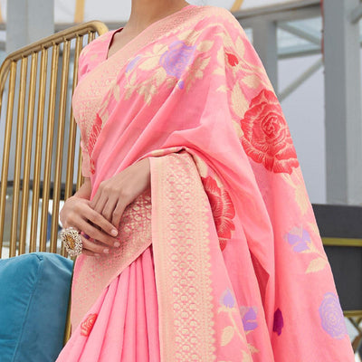 graceful-peach-colored-festive-wear-printed-dola-weaving-art-silk-saree-101611