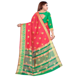graceful-pink-colored-festive-wear-woven-art-silk-saree-38463