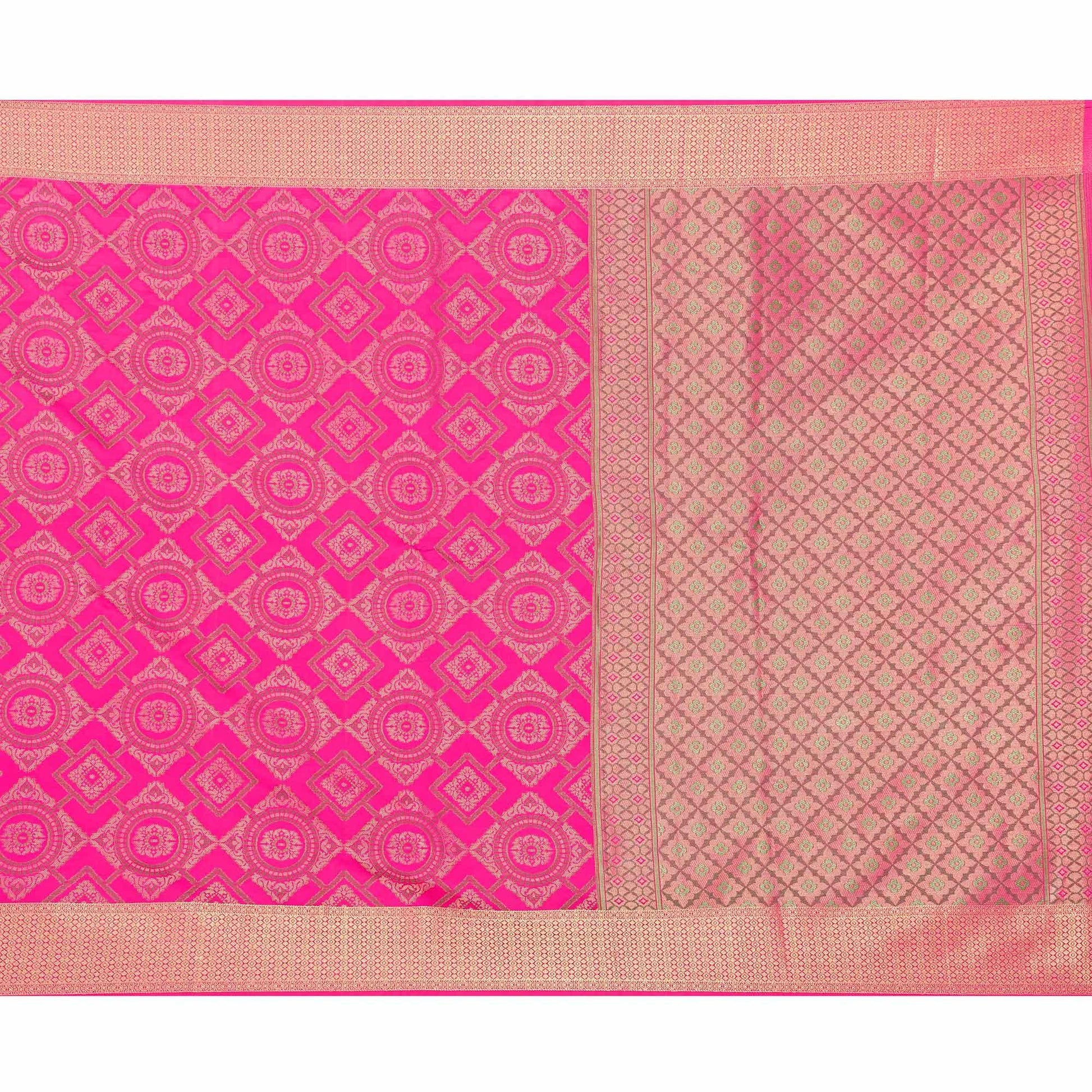graceful-pink-colored-festive-wear-woven-banarasi-silk-saree