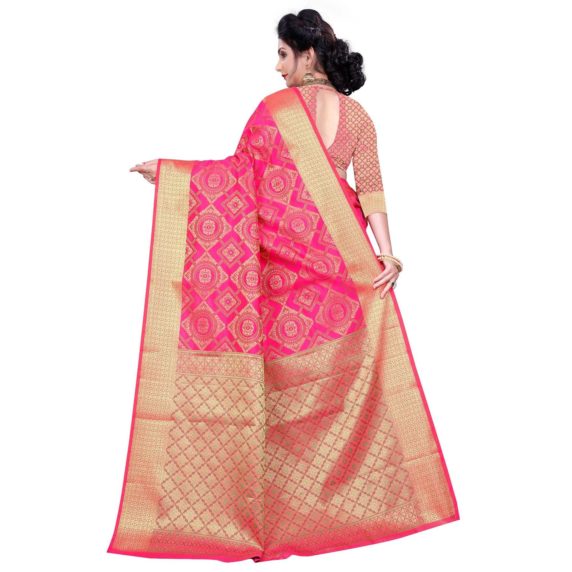 graceful-pink-colored-festive-wear-woven-banarasi-silk-saree