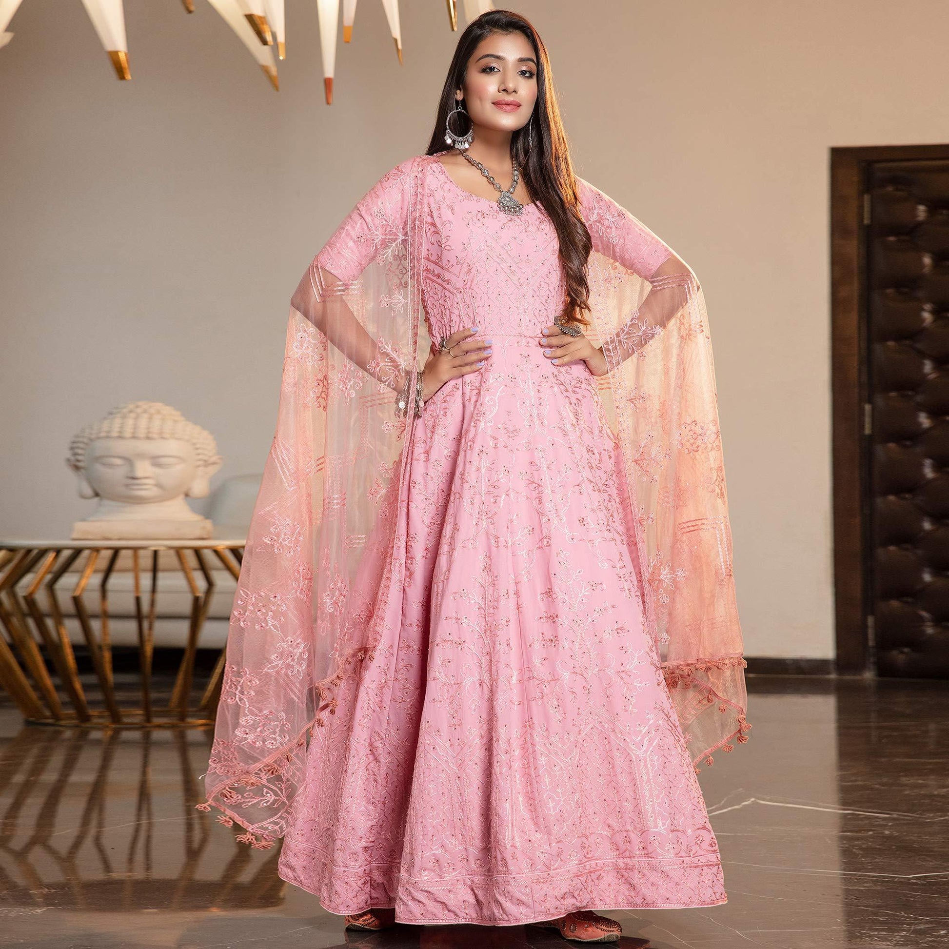 graceful-pink-colored-partywear-embroidered-georgette-anarkali-suit-70743