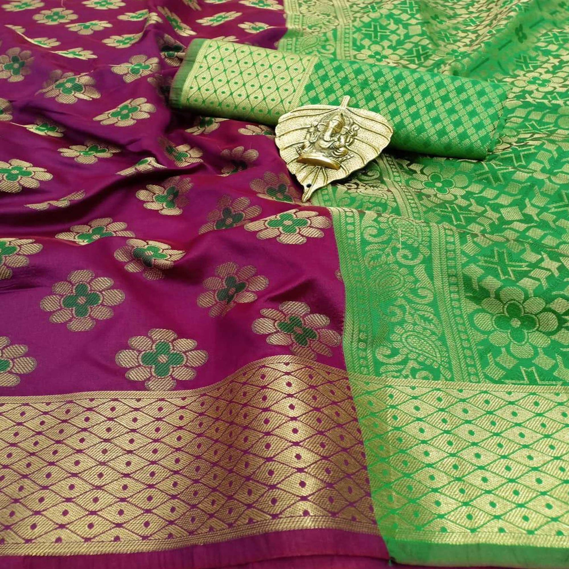 graceful-purple-colored-festive-wear-woven-silk-saree-105392