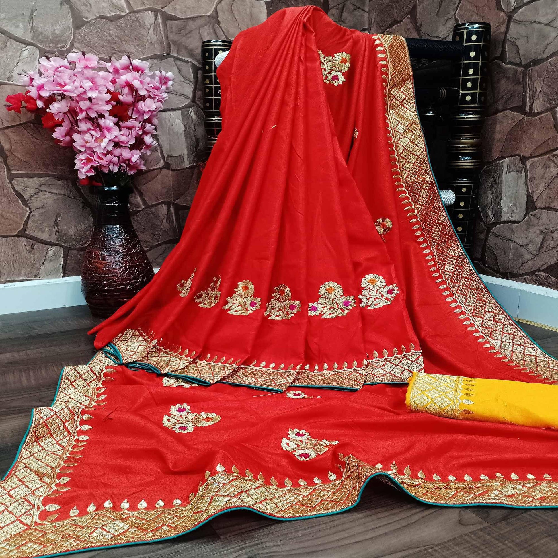 graceful-red-colored-festive-wear-woven-dola-silk-saree-76926