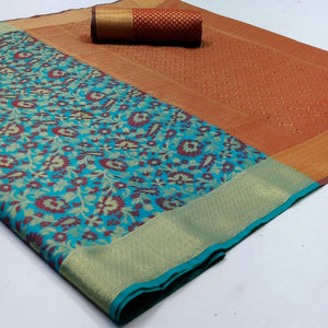 graceful-sky-blue-colored-festive-wear-woven-patola-silk-saree-97953