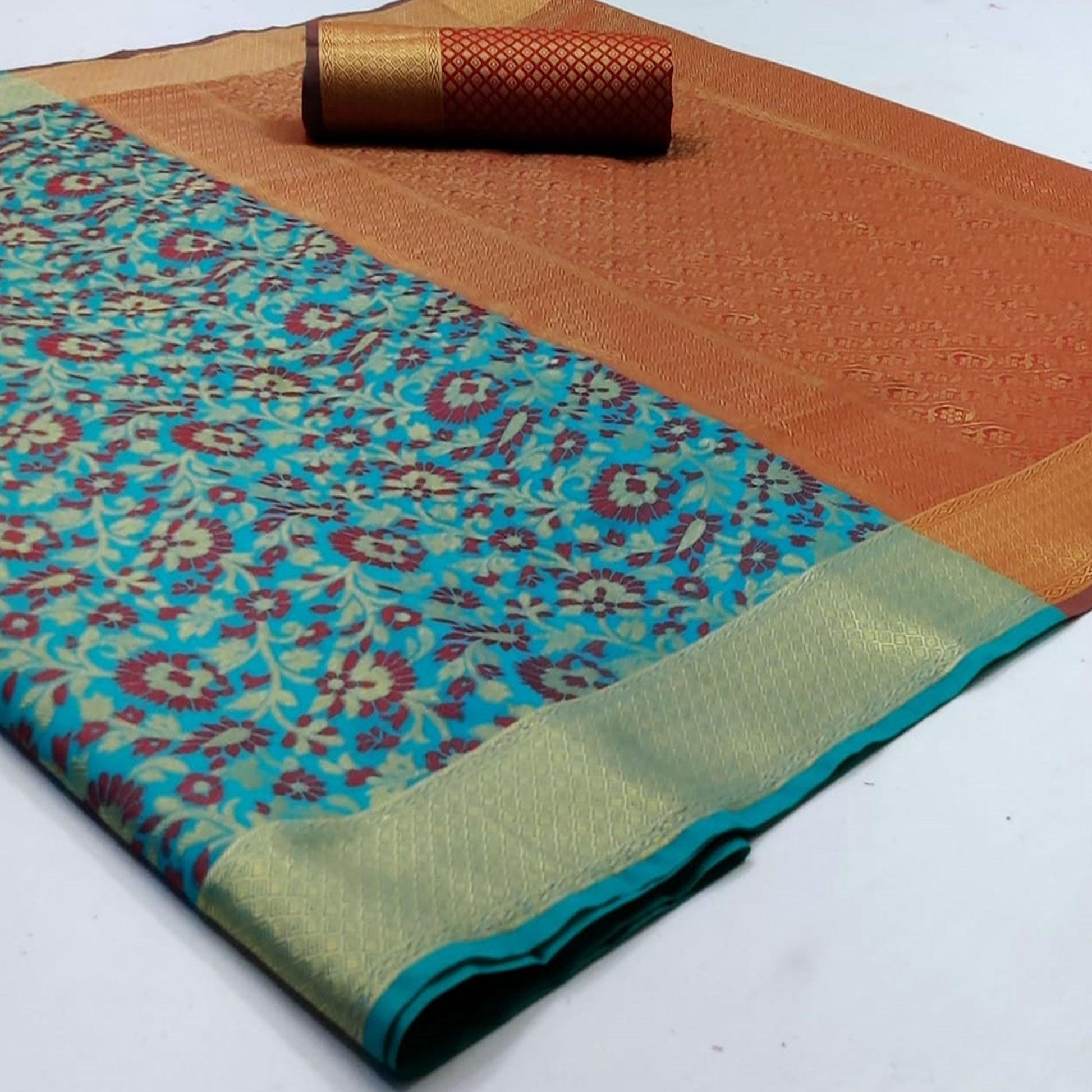 graceful-sky-blue-colored-festive-wear-woven-patola-silk-saree-97953