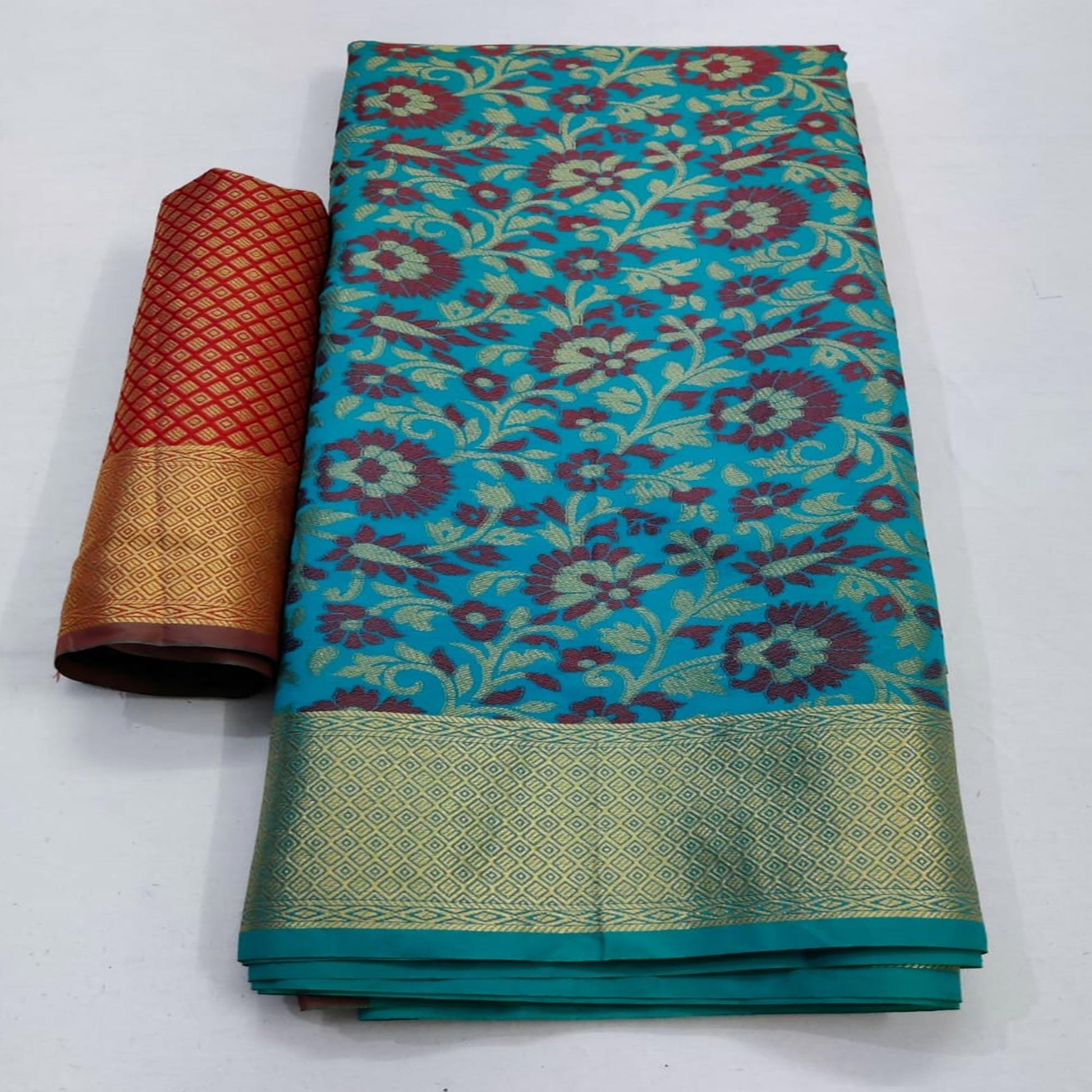 graceful-sky-blue-colored-festive-wear-woven-patola-silk-saree-97953