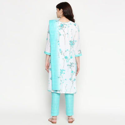 graceful-white-blue-colored-casual-wear-floral-printed-cotton-kurti-pant-set-with-dupatta-59277