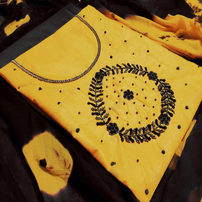 graceful-yellow-colored-party-wear-embroidered-modal-dress-material