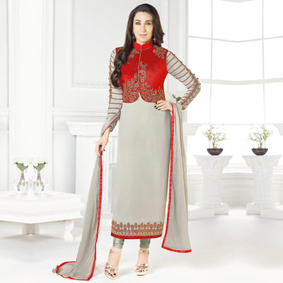 beautiful-gray-red-designer-embroidered-faux-georgette-salwar-suit