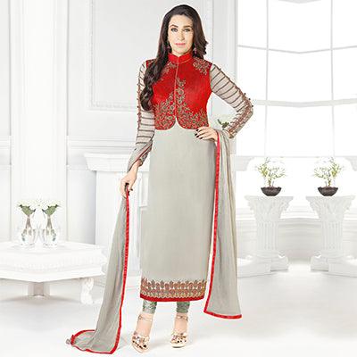 beautiful-gray-red-designer-embroidered-faux-georgette-salwar-suit