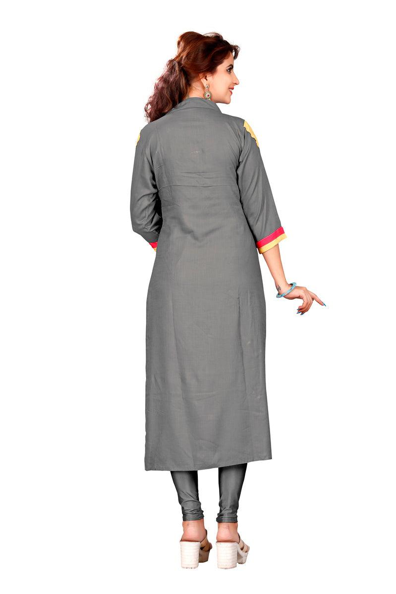 gray-pink-colored-casual-rayon-kurti