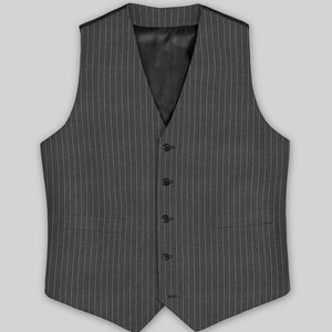 Gray Pinstripe Waist Coat