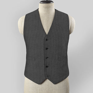 Gray Pinstripe Waist Coat