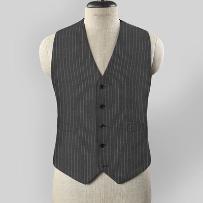 Gray Pinstripe Waist Coat