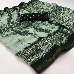 green-abstract-printed-pure-cotton-saree-144941