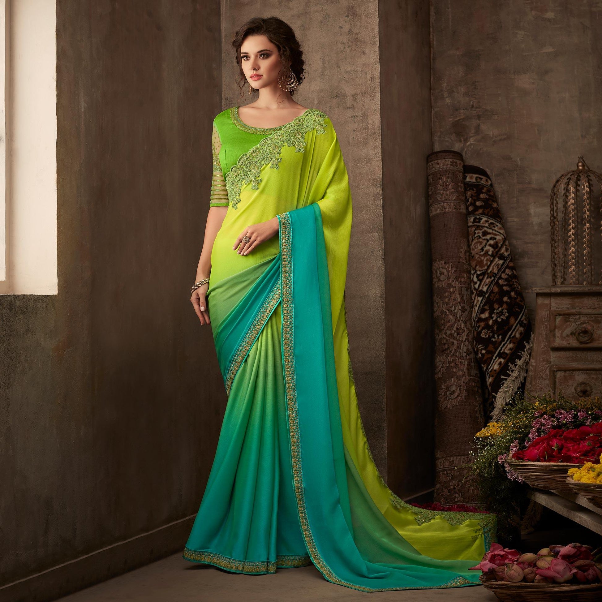 green-blue-floral-sequence-embroidered-chiffon-saree
