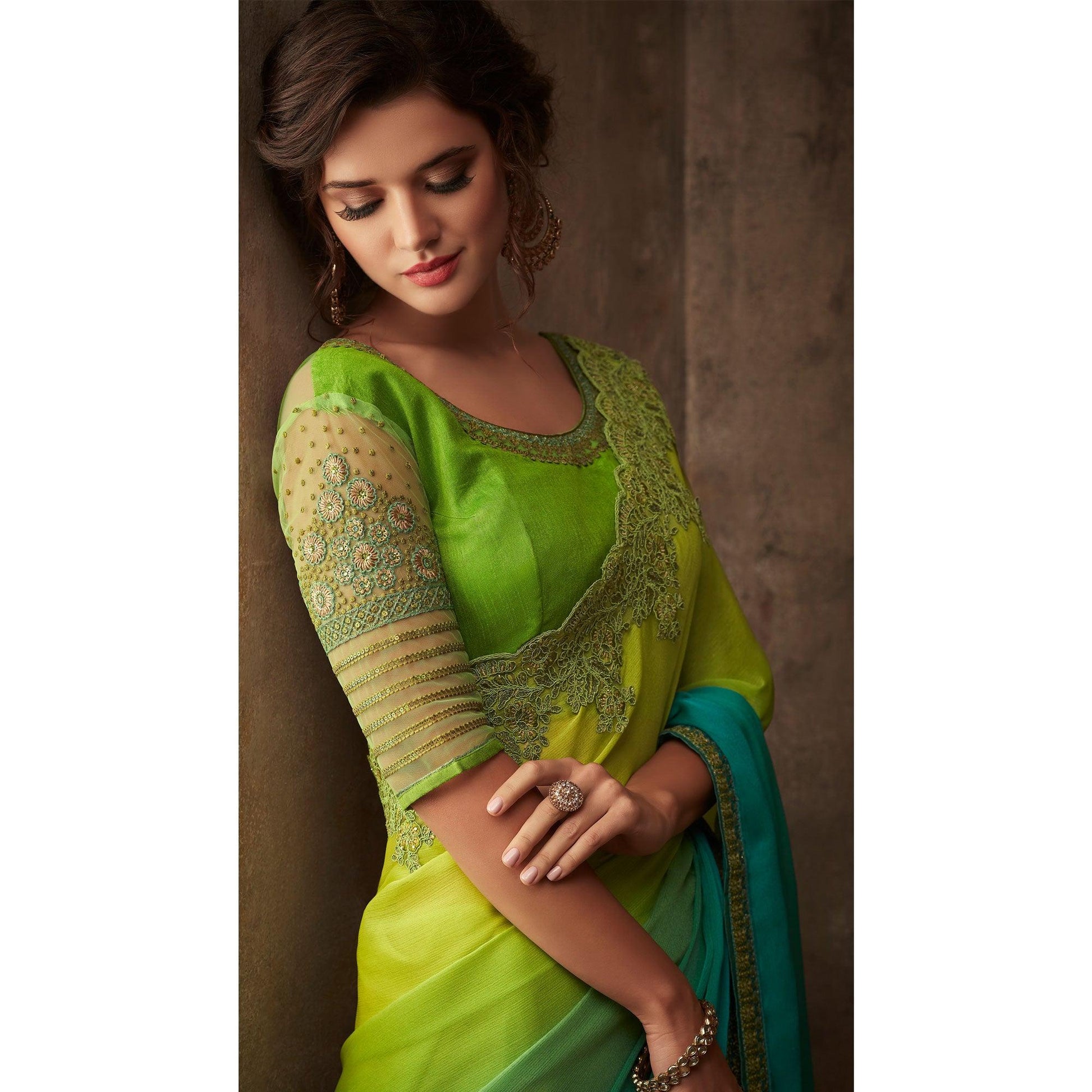 green-blue-floral-sequence-embroidered-chiffon-saree