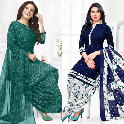 green-and-blue-patiala-crepe-dress-material-pack-of-2