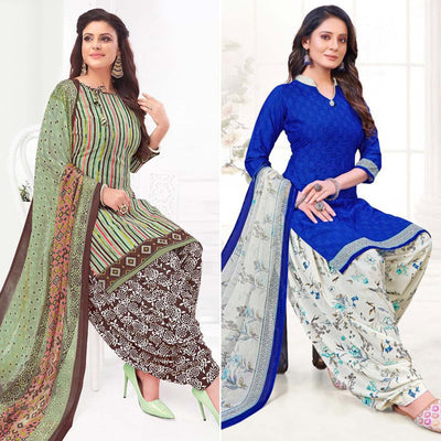 green-and-blue-patiala-crepe-dress-material-pack-of-3
