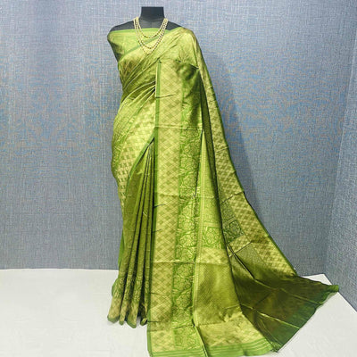 green-golden-woven-banarasi-silk-saree