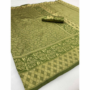 green-golden-woven-banarasi-silk-saree