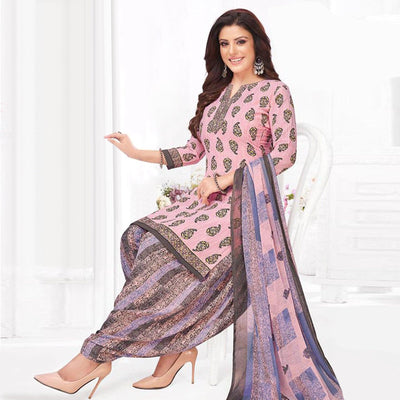 green-and-pink-patiala-crepe-dress-material-pack-of-2