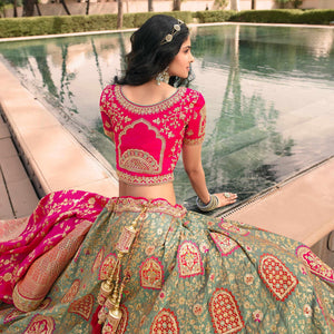 green-pink-wedding-wear-floral-embroidered-with-woven-banarasi-silk-lehenga-choli-123518