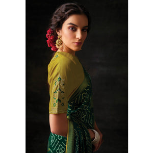 green-bandhani-printed-brasso-saree