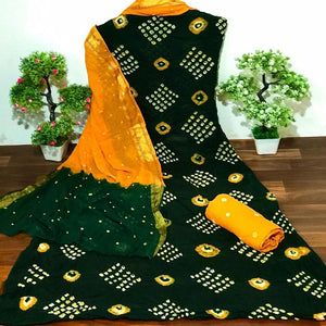 green-bandhani-printed-cotton-dress-material-142957