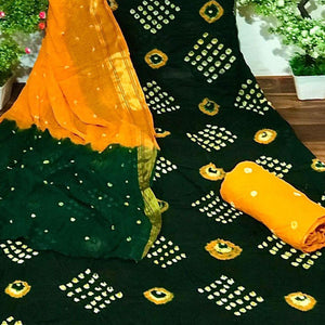 green-bandhani-printed-cotton-dress-material-142957
