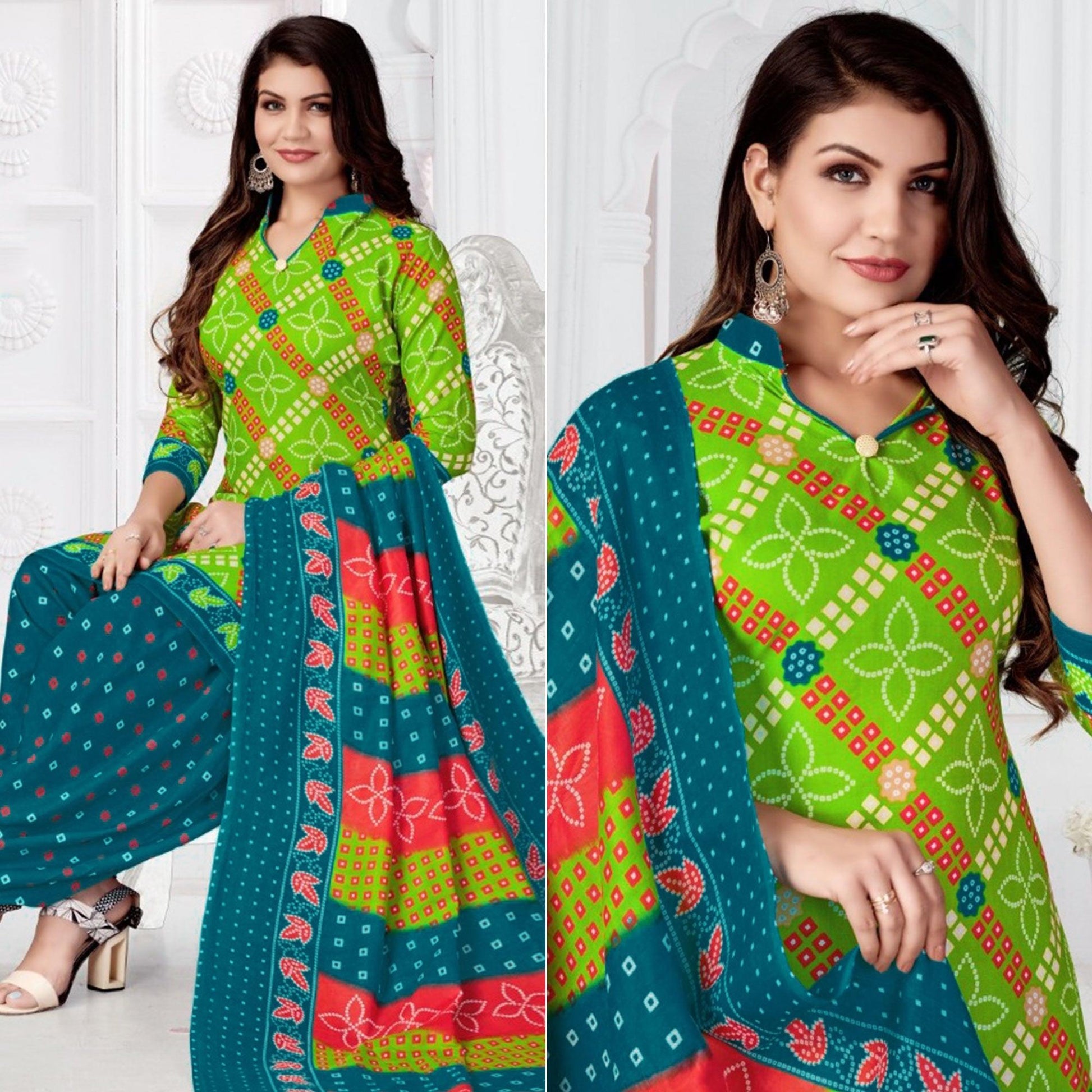 green-bandhani-printed-poly-cotton-patiala-dress-material