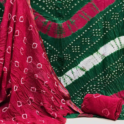 green-casual-wear-bandhani-printed-cotton-dress-material-142255