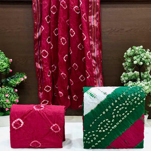 green-casual-wear-bandhani-printed-cotton-dress-material-142255