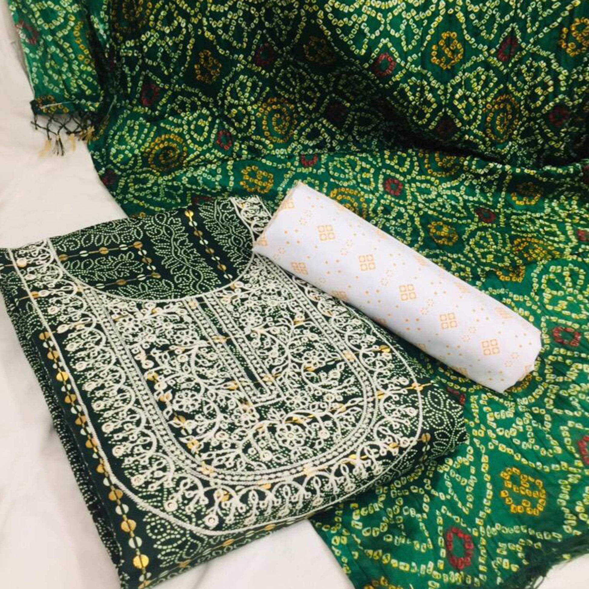 green-bandhani-printed-with-embellished-cotton-blend-dress-material