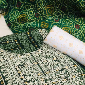 green-bandhani-printed-with-embellished-cotton-blend-dress-material